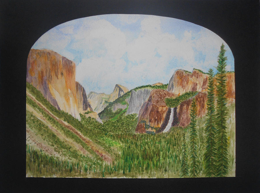 Yosemite National Park Painting - Tunnel View by David  McCauley