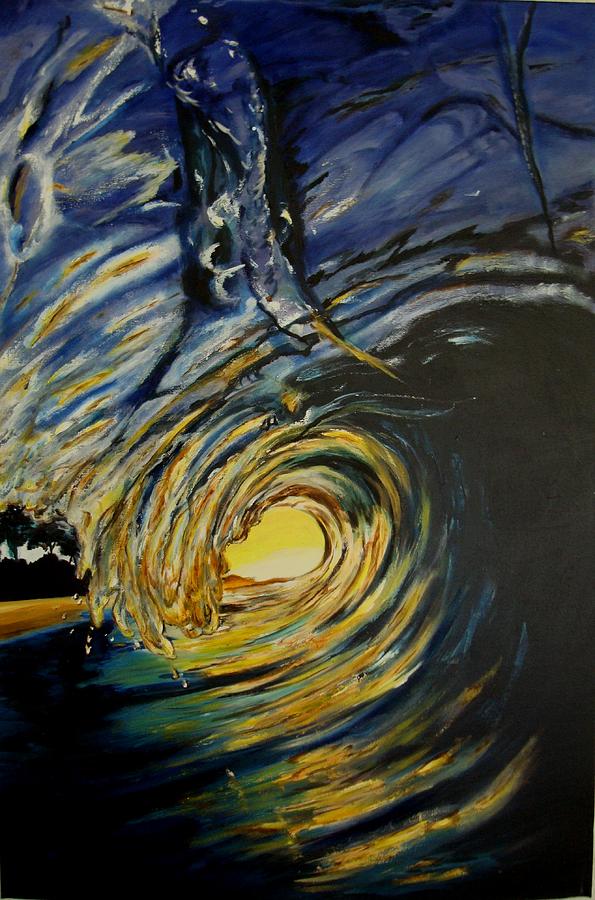 Tunnel Wave Painting by Sunel De Lange