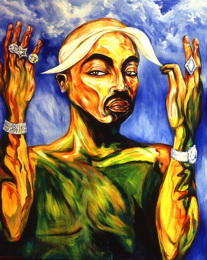 Tupac Painting - Tupac by Cardell Walker