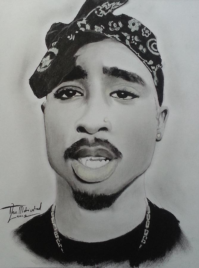 drawing pencil 2pac Drawing Tupac Charcoal Drawing Lance by Freeman