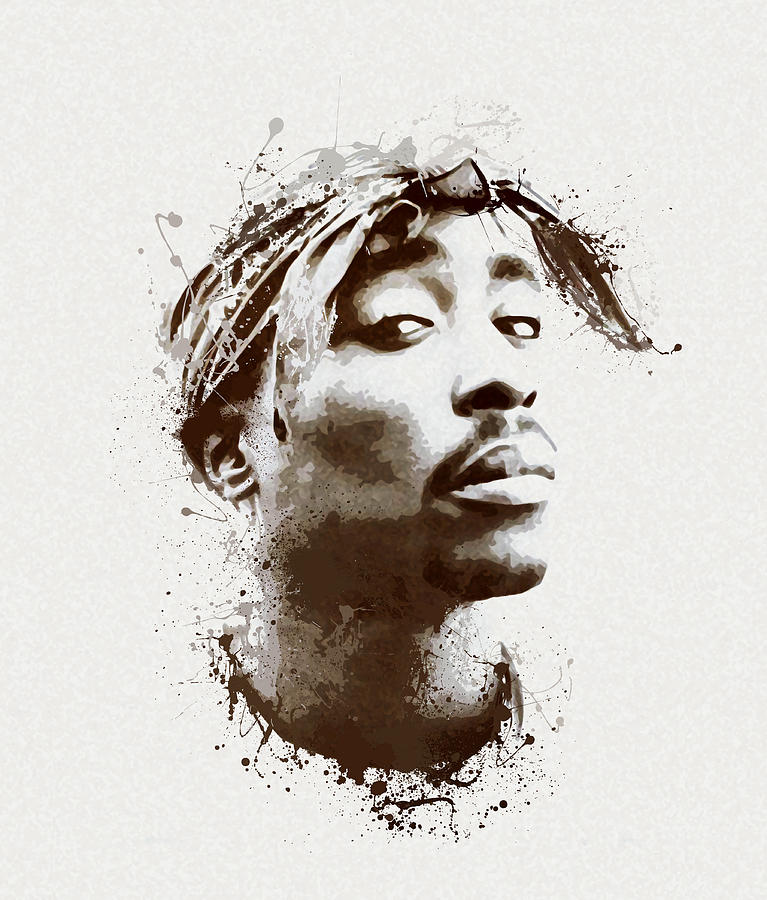 Tupac Digital Art by Laurence Adamson