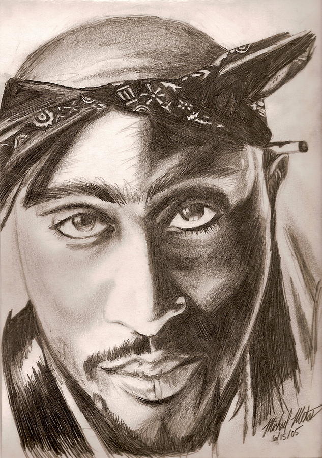 Tupac Digital Art by Michael Mestas - Fine Art America