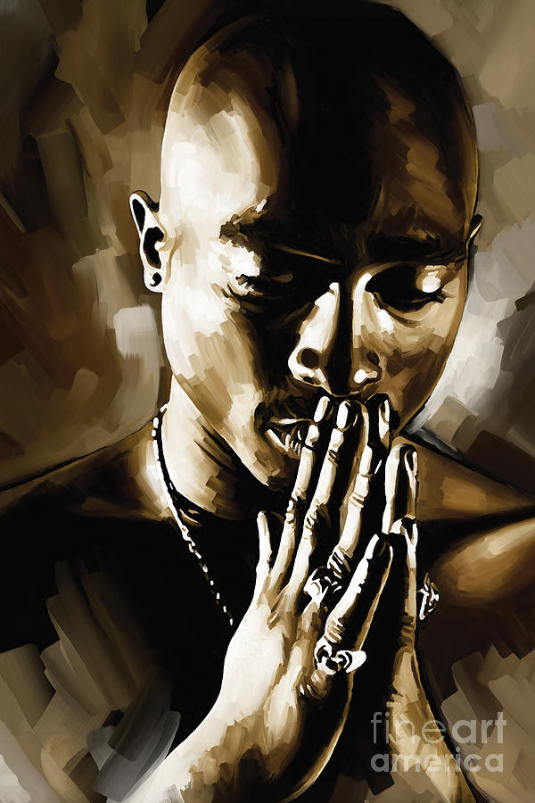 Tupac Shakur Artwork  Painting by Sheraz A