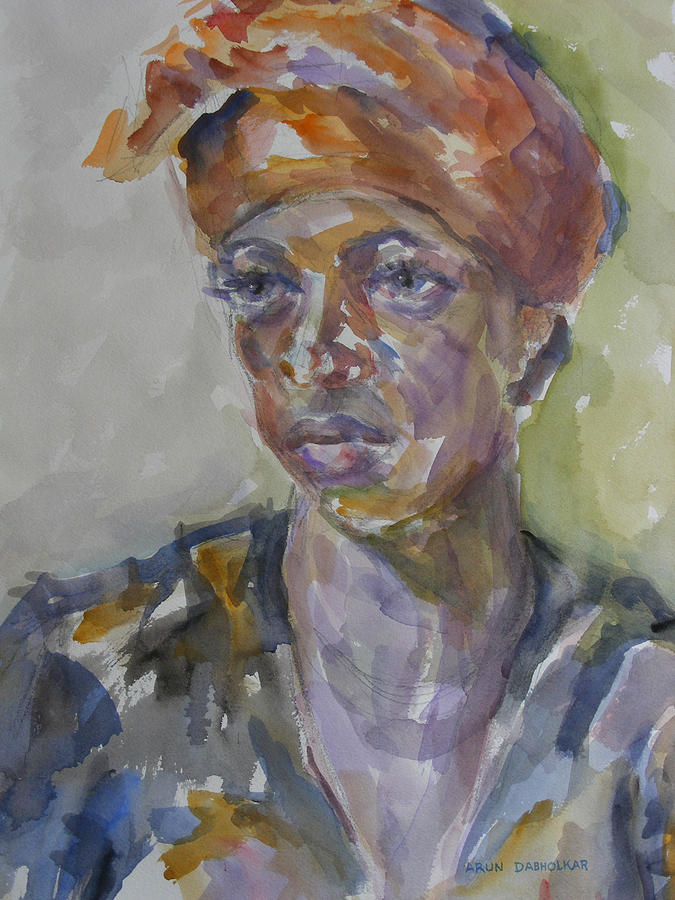 Turban Lady Painting by Arun Dabholkar - Fine Art America