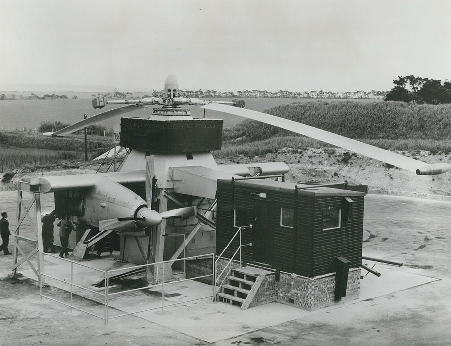 Turbo Prop Jet Tip Helicopter Under Test Photograph By Retro Images