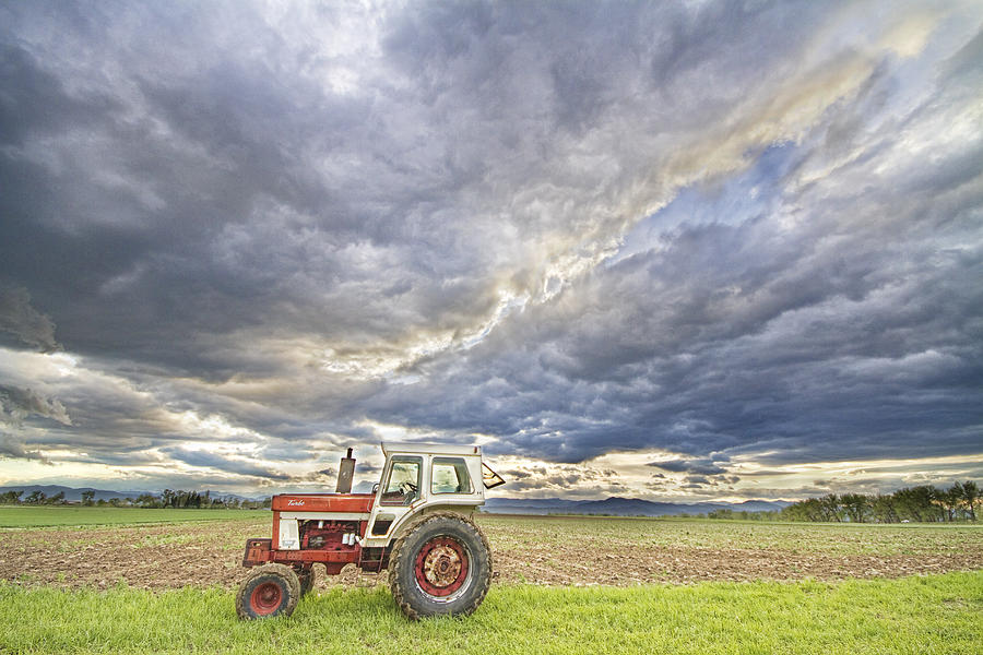 Turbo Tractor Country Evening Skies Photograph by James BO Insogna