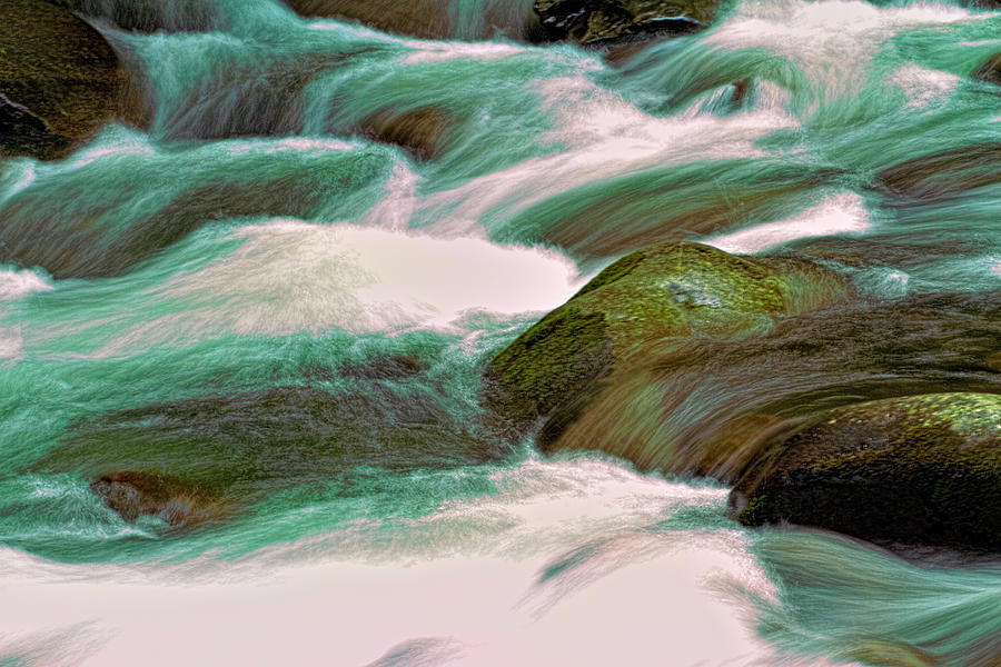 Turbulence - Mountain Stream - Smoky Mountains Photograph by Barry Jones
