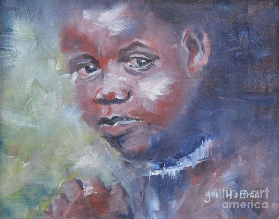 Turkana Child Painting by Gail Heffron