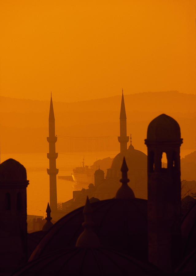 Turkey, Istanbul. Yeni Mosque (New Mosque) at sunrise. Photograph by Murat Taner