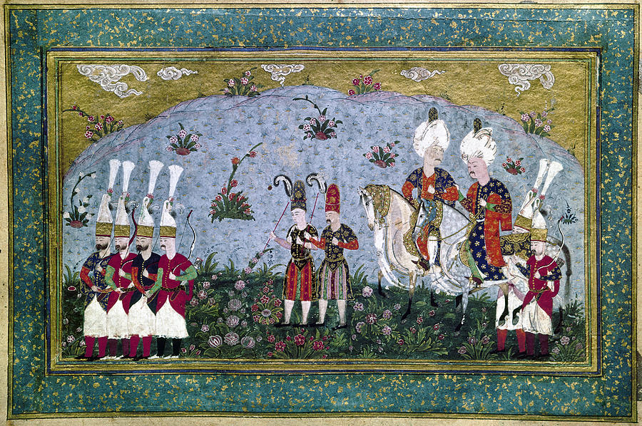 Turkey Janissary Guards Painting by Granger