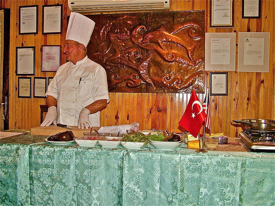 Turkish Chef Puts on a Good Show in Antalya-Turkey  Photograph by Ruth Hager
