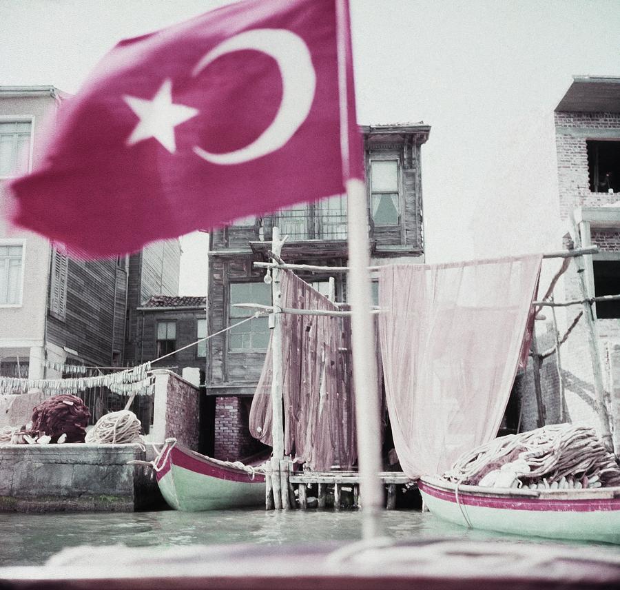 Turkish Flag On A Boat Photograph by Horst P. Horst