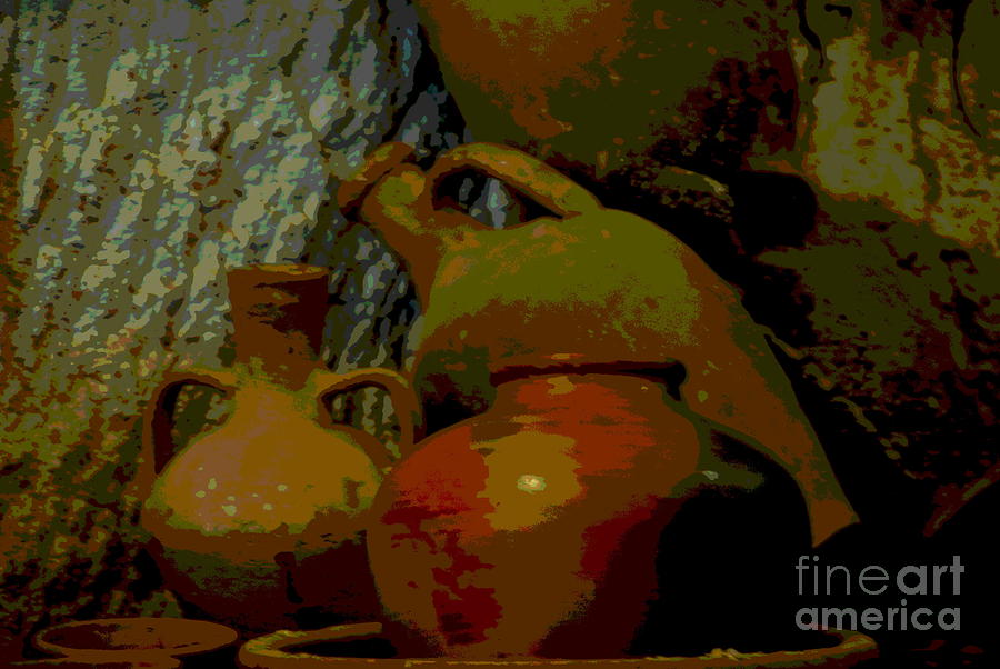 Turkish pottery - Abstract Photograph by Jacqueline M Lewis