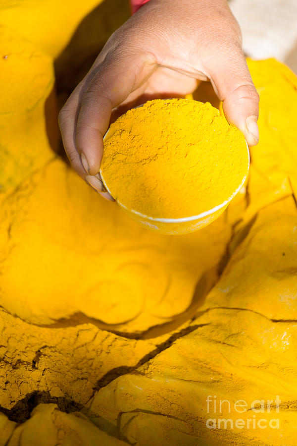 Turmeric powder at local market - Myanmar Photograph by Matteo Colombo