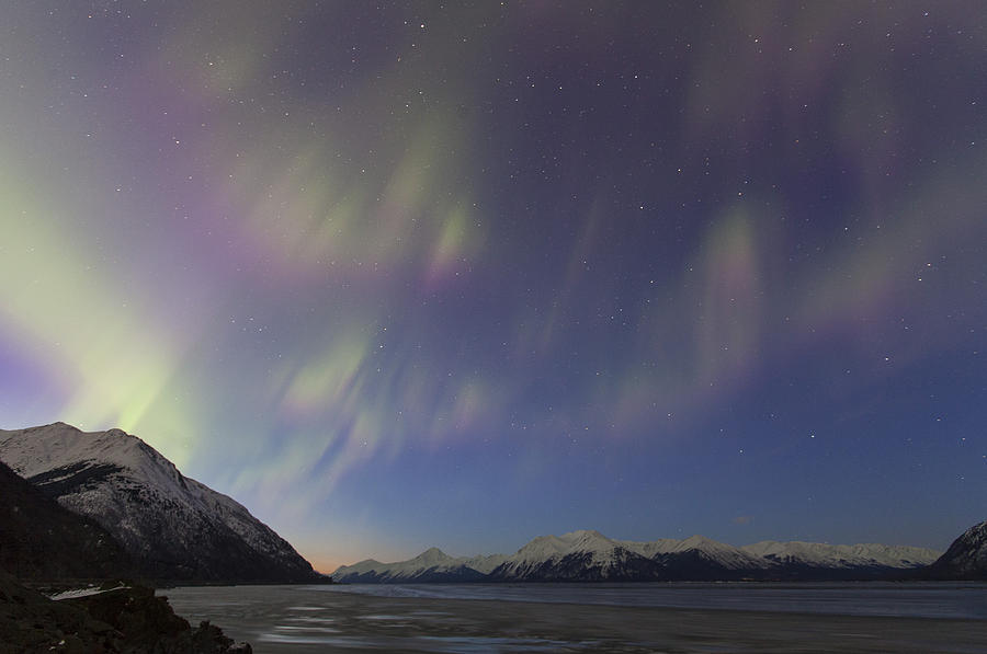 Anchorage Photograph - Turnagain Arm Auroras by Tim Grams