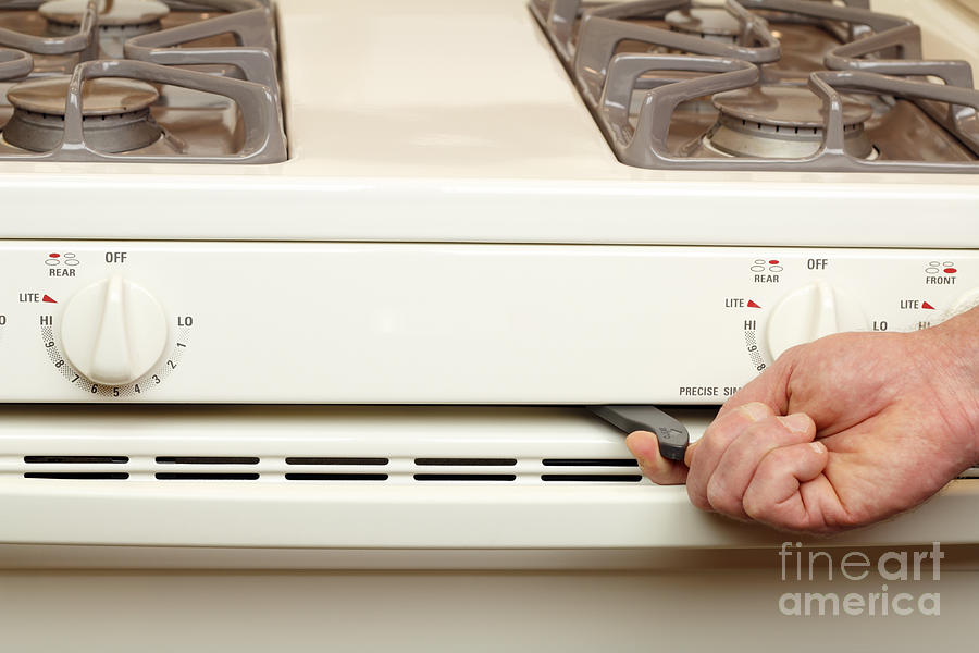 Turning On Self Cleaning Stove Photograph By Lee Serenethos