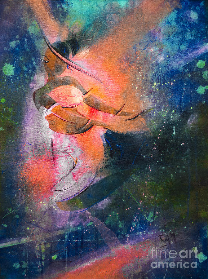 Expression Painting - Turning Towards Love by Raj Maji Expression Painting - Turning Towards Love by Raj Maji