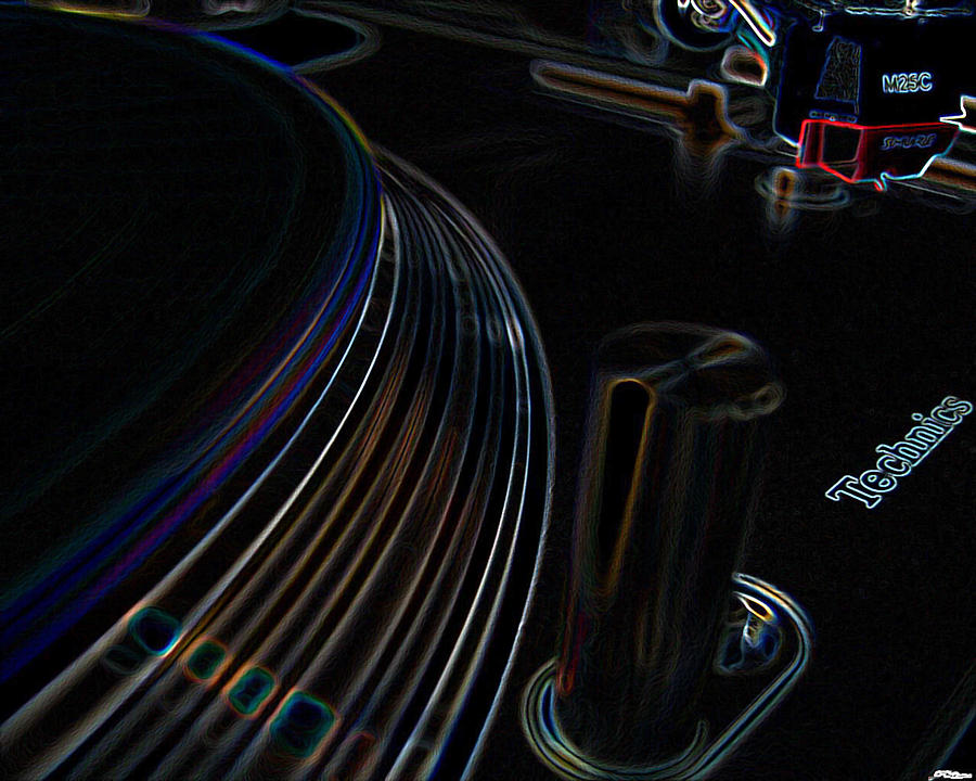 Turntable DJ Digital Art by Marvin Blaine
