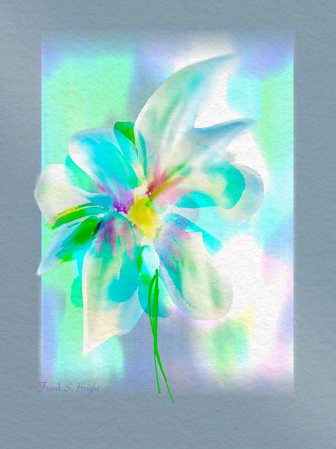 Turquoise Bloom Digital Art by Frank Bright