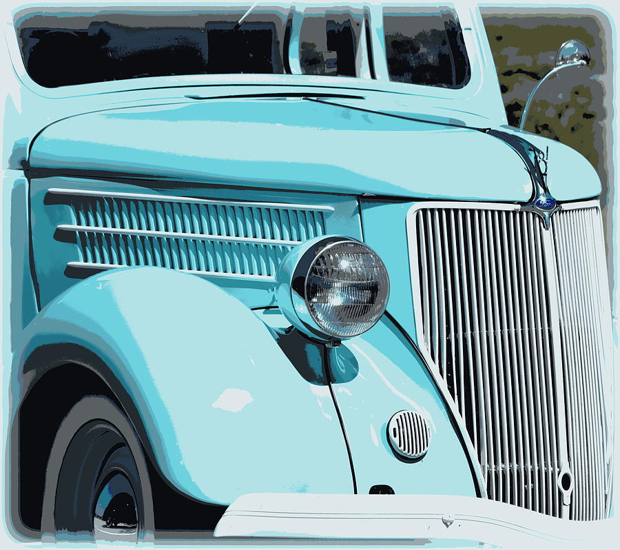 Turquoise Ford Classic 1 Photograph by Sheri McLeroy