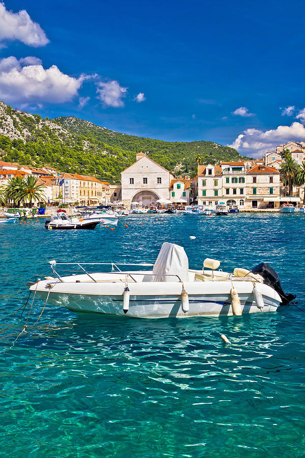 Turquoise Hvar island waterfront view Photograph by Brch Photography
