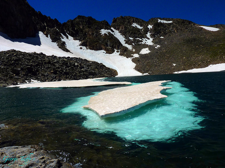 Turquoise ice Photograph by George Tuffy