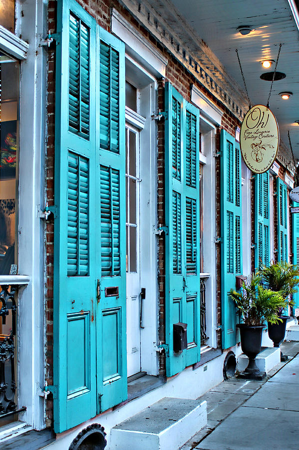 New Orleans Photograph - Turquoise on Royal by Lynn Jordan