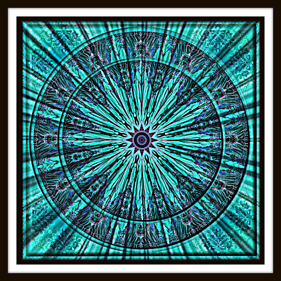 Turquoise Rays Digital Art by Charmaine Zoe