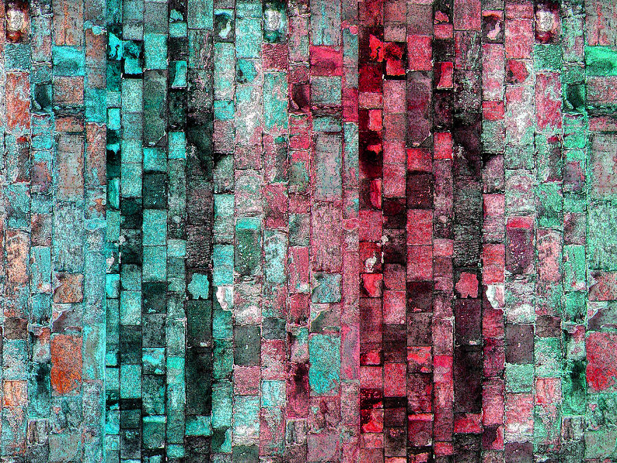 Turquoise Ruby Wall Digital Art by Stephanie Grant