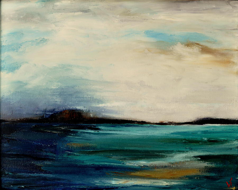 Turquoise Sea Painting by Lindsay Frost