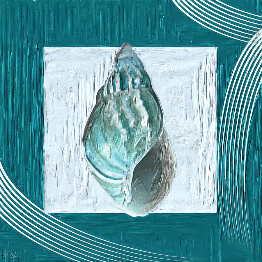 Turquoise Seashells XX Painting by Lourry Legarde