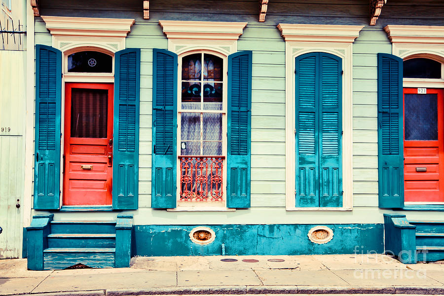 Turquoise Shutters Photograph by Sylvia Cook