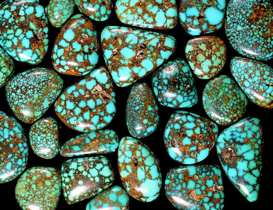 Turquoise Stones Photograph by Vaughan Fleming/science Photo Library