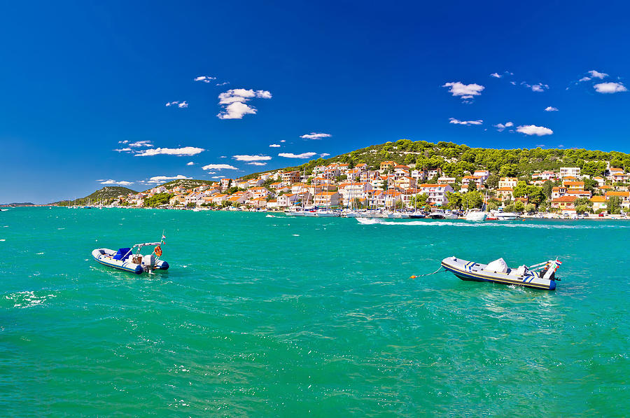 Turquoise summer destination - Tisno village Photograph by Brch Photography