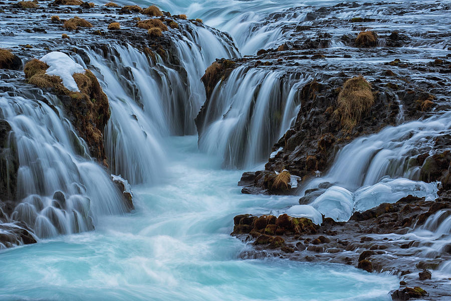 Turquoise Water Flowing Over Rocks Photograph by Robert Postma