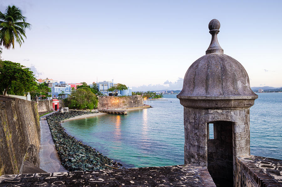 Turret along Old San Juan Wall in Puerto Rico Photograph by Gregobagel