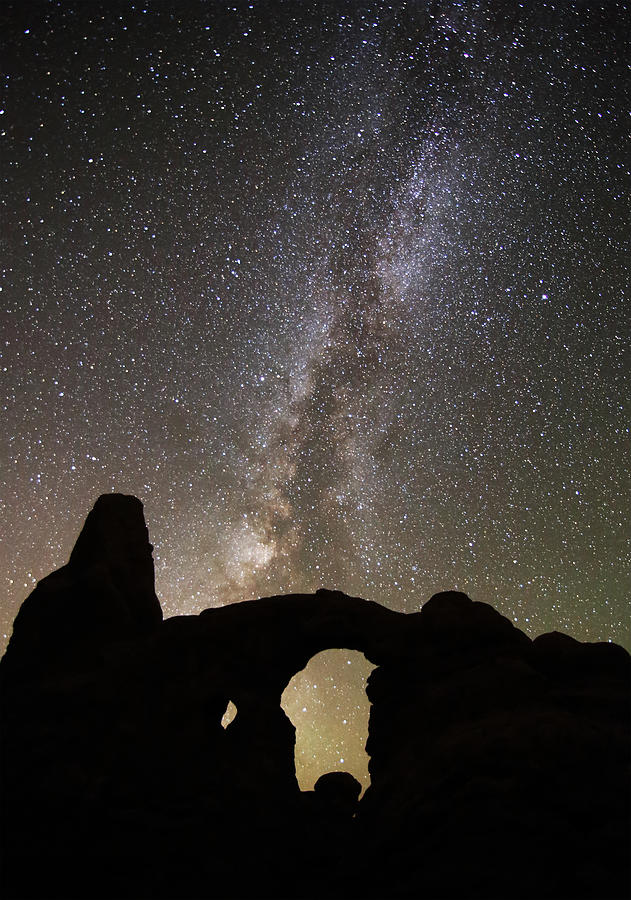 Turret Arch and Milky Way Photograph by Jean Clark