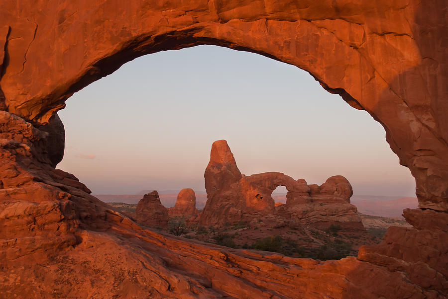 Turret Arch And North Window - Arches National Park - Utah Photograph