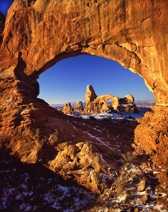 Turret Arch through North Window Photograph by Ray Mathis