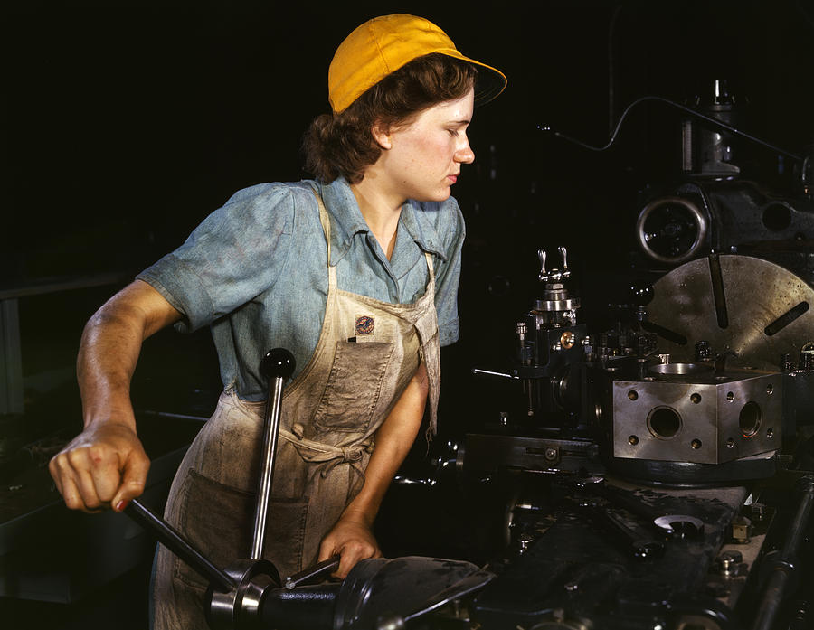 Turret Lathe Operator 1942 Photograph by Mountain Dreams