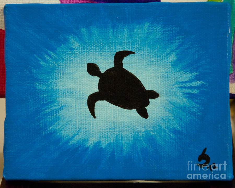 Turtle from Below Painting by Susan Cliett | Fine Art America