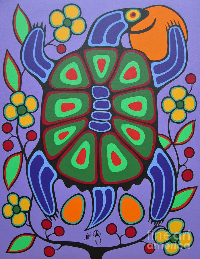 Turtle Mother Painting by Jim Oskineegish