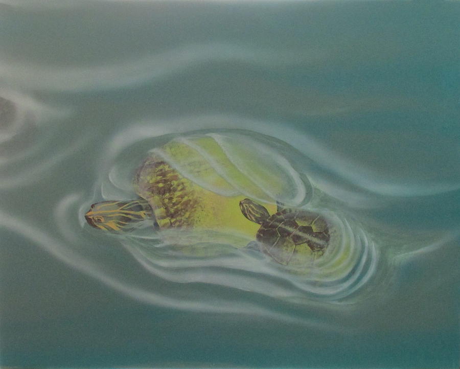 Turtle Pond IV Painting by Edward Maldonado