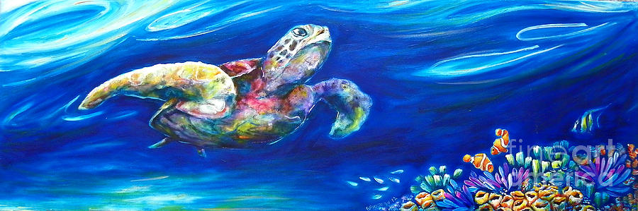 Turtle Reef Painting by Deb Broughton