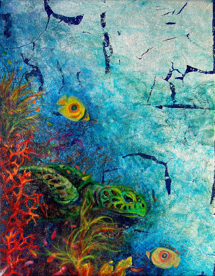Turtle Wall 1 Painting by Ashley Kujan