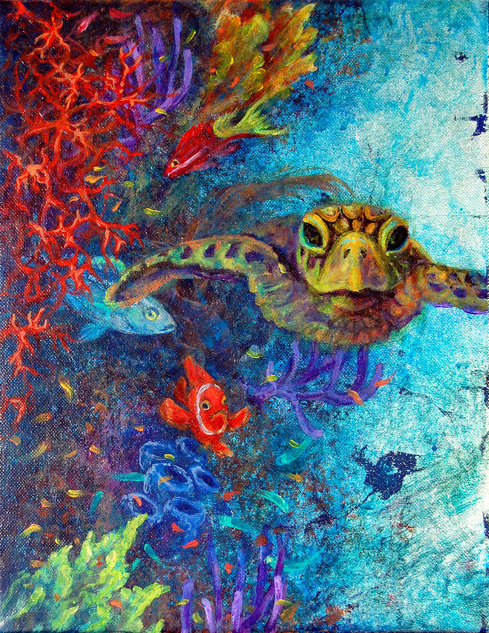 Turtle Wall 2 Painting by Ashley Kujan