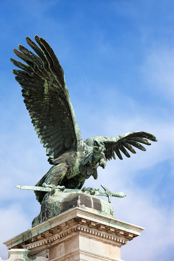 Bird Photograph - Turul Bird Statue in Budapest by Artur Bogacki