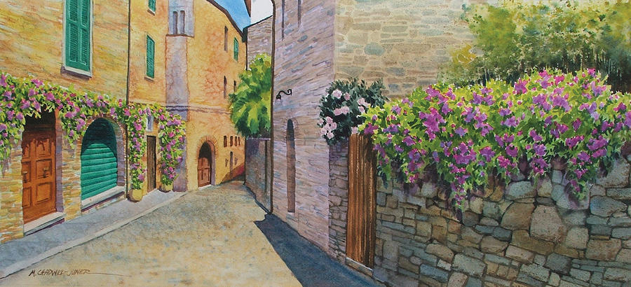 Tuscan Alley Painting by Marguerite Chadwick-Juner