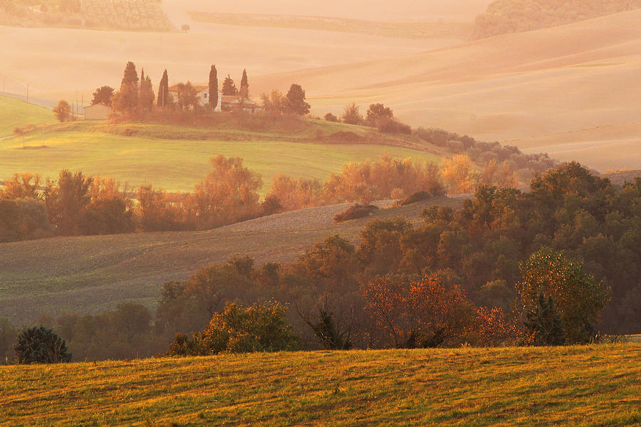 Landscape Photograph - Tuscan Autumn Landscape by Greg Matchick