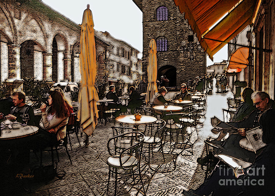 Impressionism Photograph - Tuscan Cafe by Linda Parker